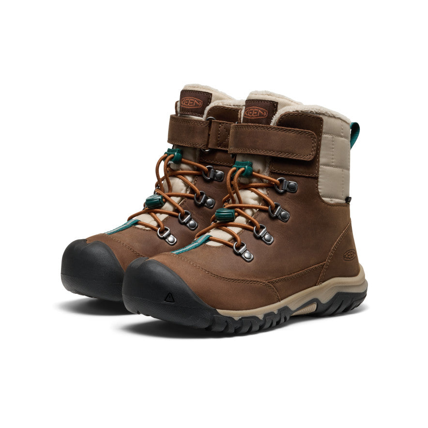 Big Kids' Kanibou Waterproof Winter Boot | Dark Earth/Roasted Pecan
