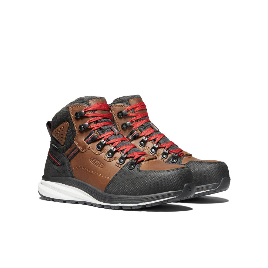 Men's Red Hook Waterproof Boot (Carbon Toe) | Tobacco/Black