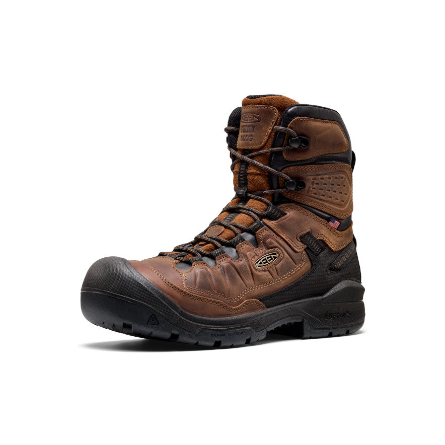 Men's Targhee IV 8\" Insulated Waterproof Work Boot (Carbon Toe) | Bison/Black