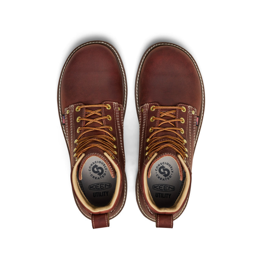 Men's Liberty 6\" Waterproof 90° Heel Boot (Soft Toe) | Bombay Brown/Gum