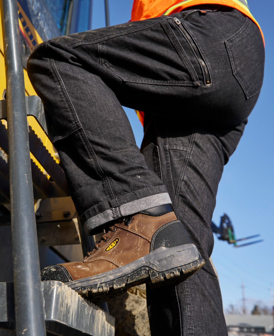 Women's Evanston 6\" Waterproof Boot (Carbon Toe) | Bison/Black