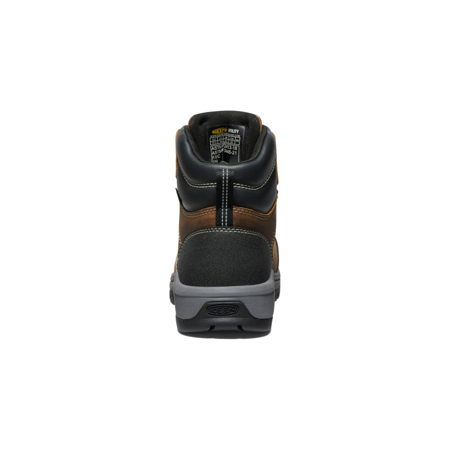 Women's Evanston 6\" Waterproof Boot (Carbon Toe) | Bison/Black