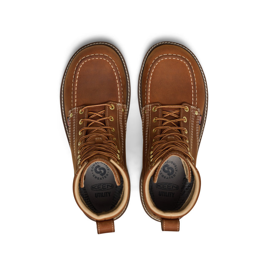 Men's Liberty 8\" Waterproof Boot (Soft Toe) | Leather Brown/Birch
