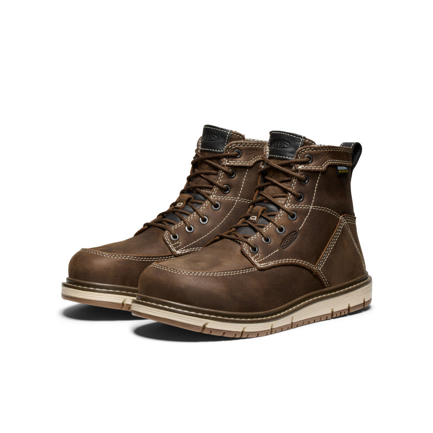 Women's San Jose 6\" Waterproof Boot (Aluminum Toe) | Cascade Brown/Gum