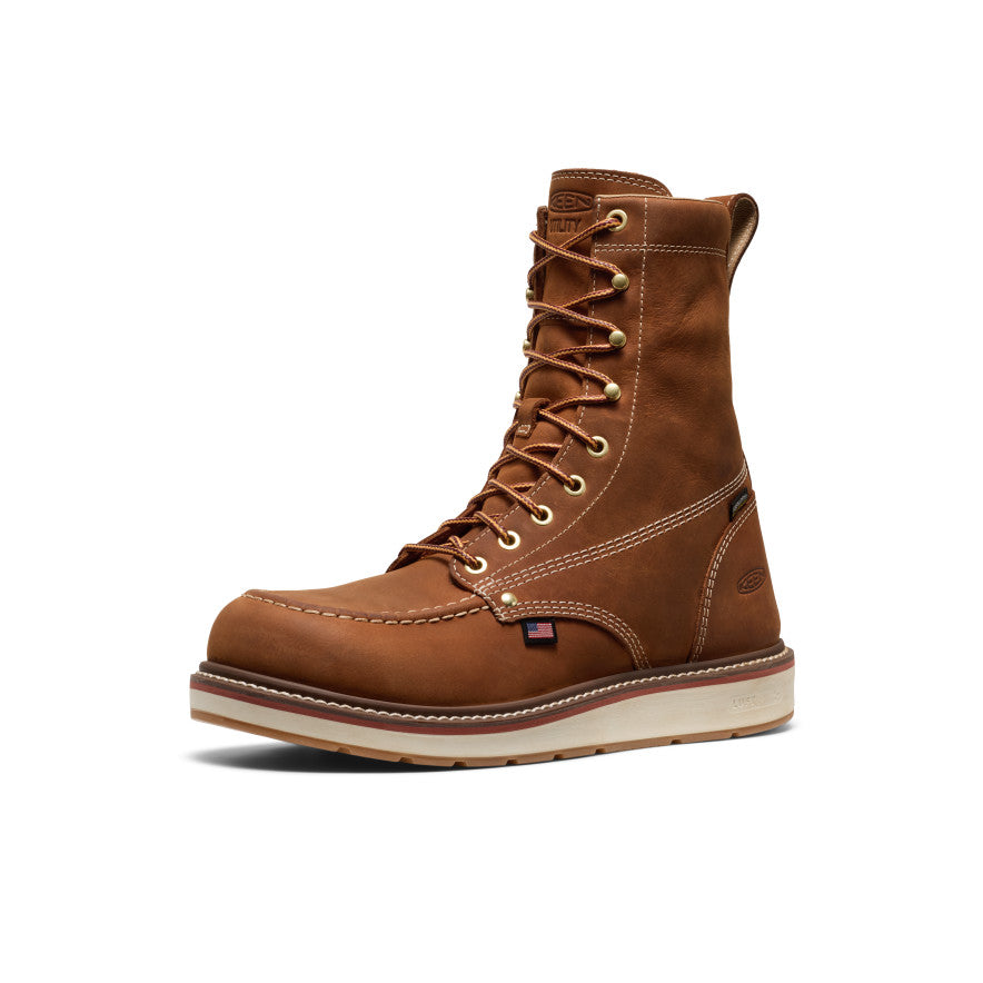 Men's Liberty 8\" Waterproof Boot (Soft Toe) | Leather Brown/Birch