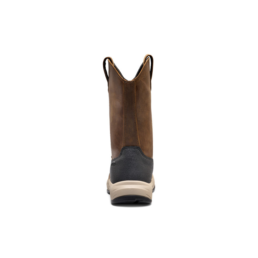 Men's Highframe Pull-On Waterproof Work Boot (Steel Toe) | Dark Earth/Black