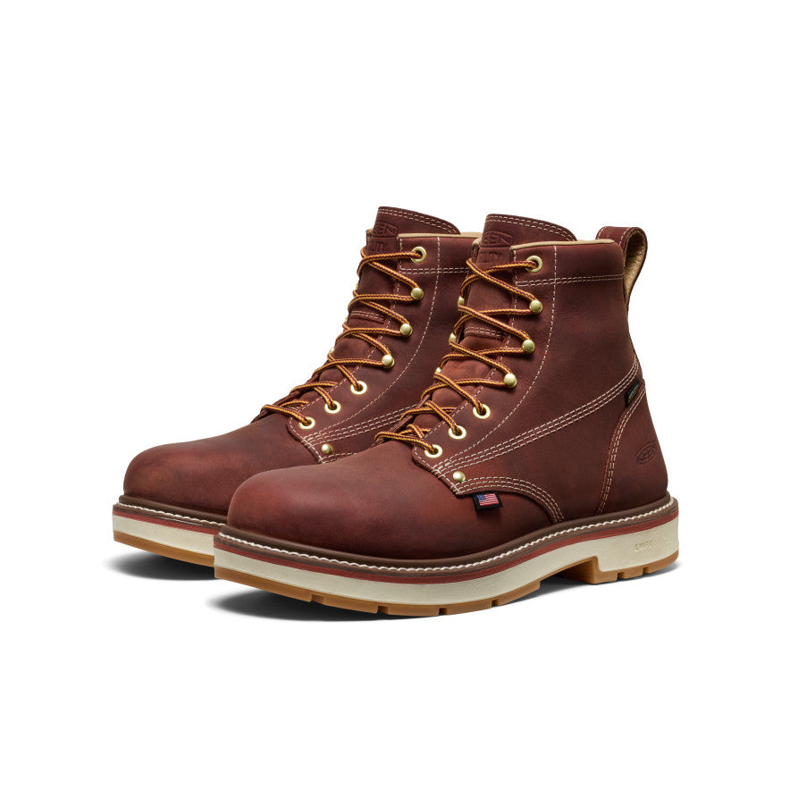Men's Liberty 6\" Waterproof 90° Heel Boot (Soft Toe) | Bombay Brown/Gum