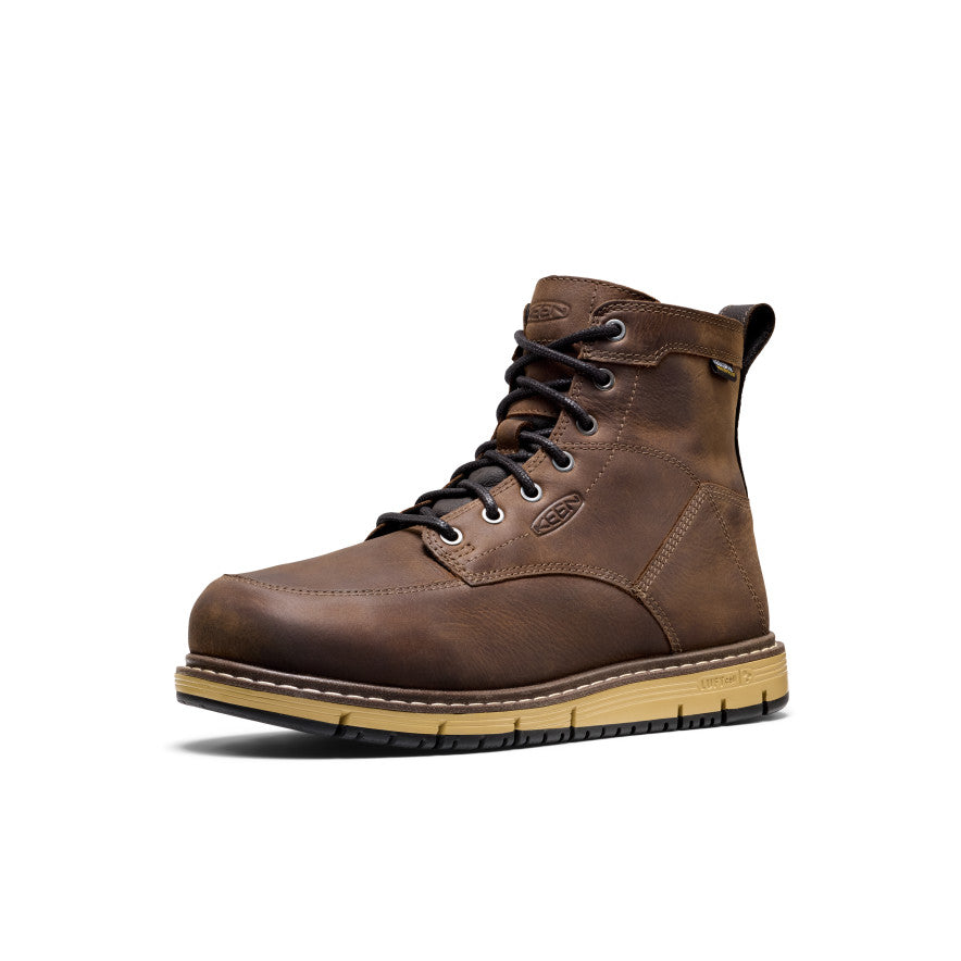 Men's San Jose 6\" Waterproof Boot (Aluminum Toe) | Cascade Brown/Black