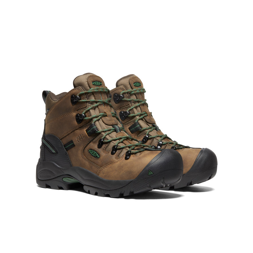 Men's Pittsburgh Energy 6\" Waterproof Boot (Carbon Toe) | Cascade Brown/Greener Pastures