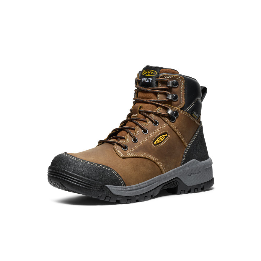 Men's Evanston 6\" Waterproof Boot (Soft Toe) | Bison/Black