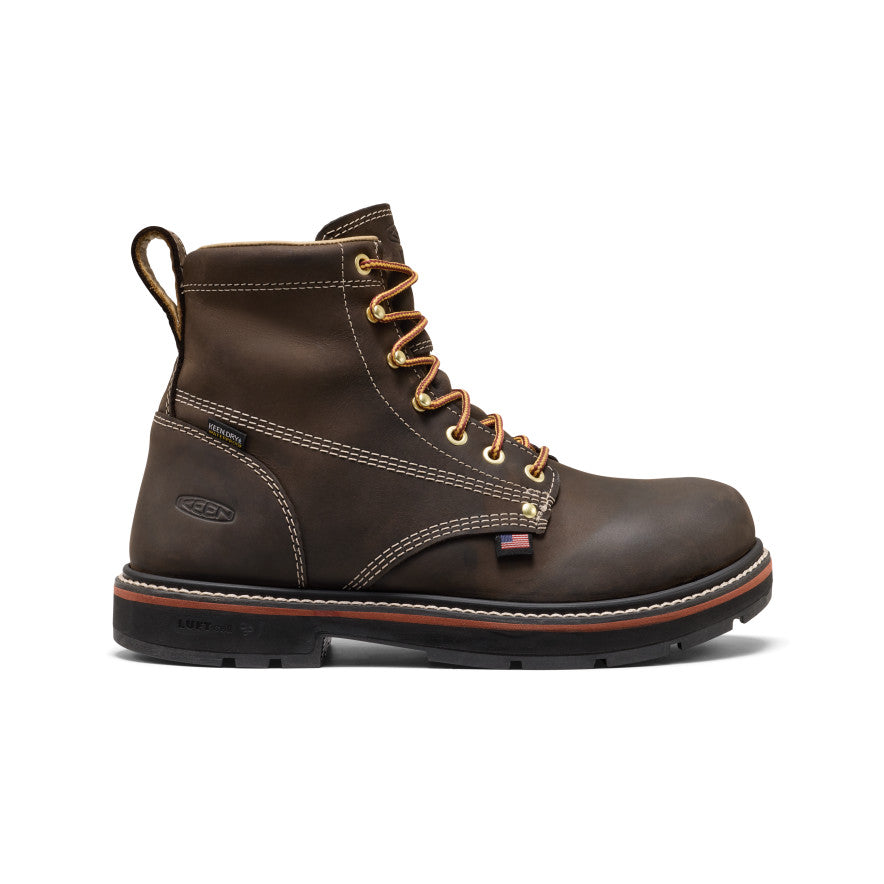 Men's Liberty 6\" Waterproof 90° Heel Boot (Carbon Toe) | Coffee Bean/Black