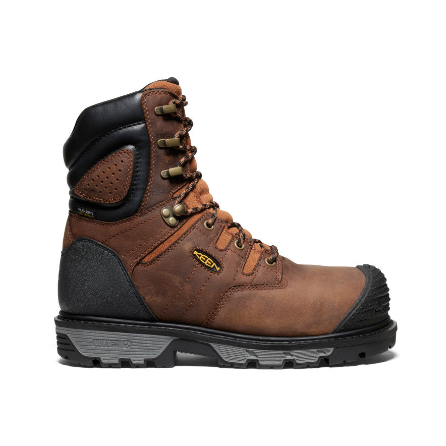 Men's Camden 8\" Insulated Waterproof Boot (Carbon Toe) | Leather Brown/Black