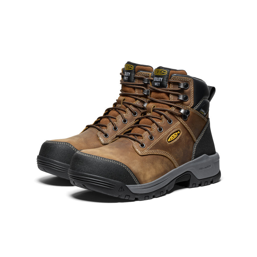 Men's Evanston 6\" Waterproof Boot INT MET (Carbon Toe) | Bison/Black