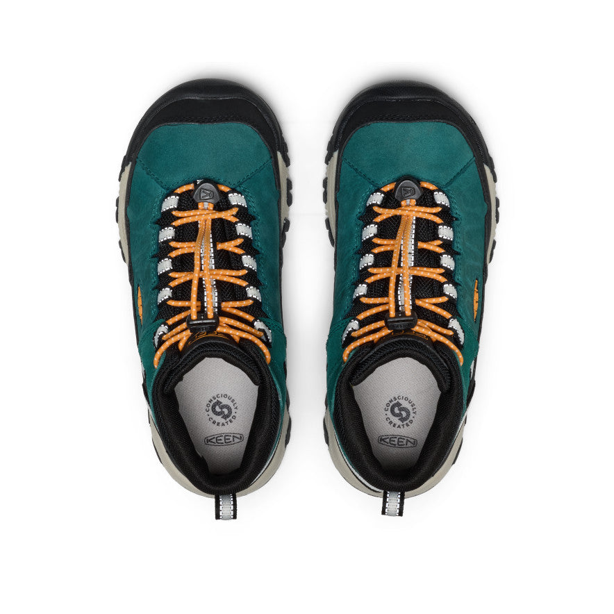 Big Kids' Targhee IV Waterproof Hiking Boot | Mediterranea/Flame Orange
