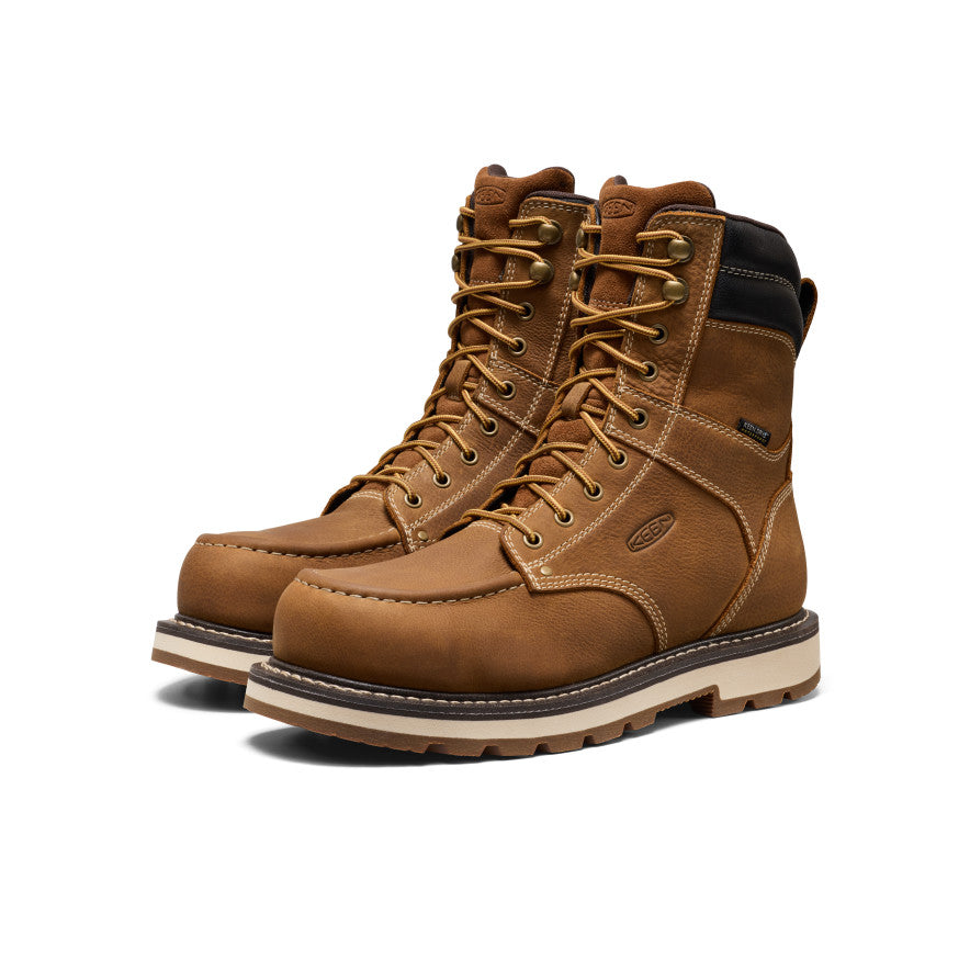 Men's Cincinnati 8\" Waterproof 90° Heel Boot (Carbon Toe) | Belgian/Sandshell