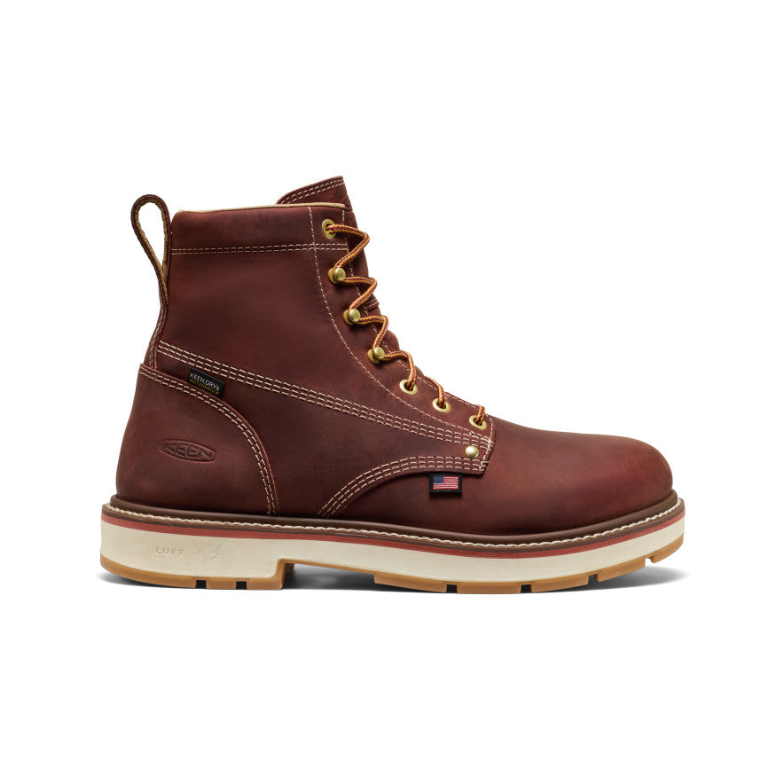 Men's Liberty 6\" Waterproof 90° Heel Boot (Soft Toe) | Bombay Brown/Gum