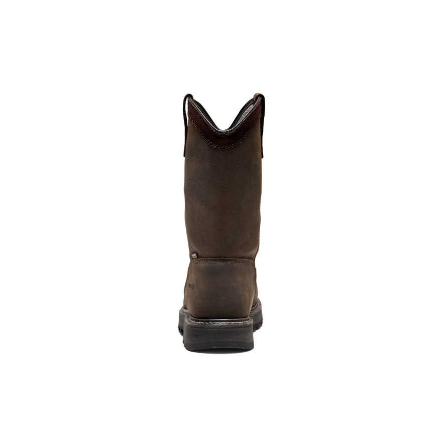 Men's Cincinnati Pull-On 90° Heel Waterproof Work Boot (Carbon Toe) | Chocolate Brown/Black