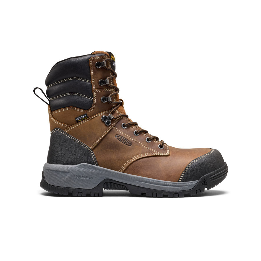 Men's Evanston 8\" Waterproof Work Boot (Carbon Toe) | Bison/Black