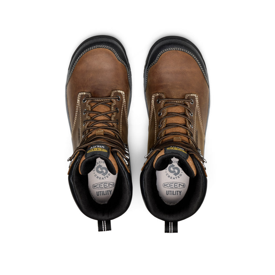 Men's Evanston 8\" Waterproof Work Boot (Carbon Toe) | Bison/Black