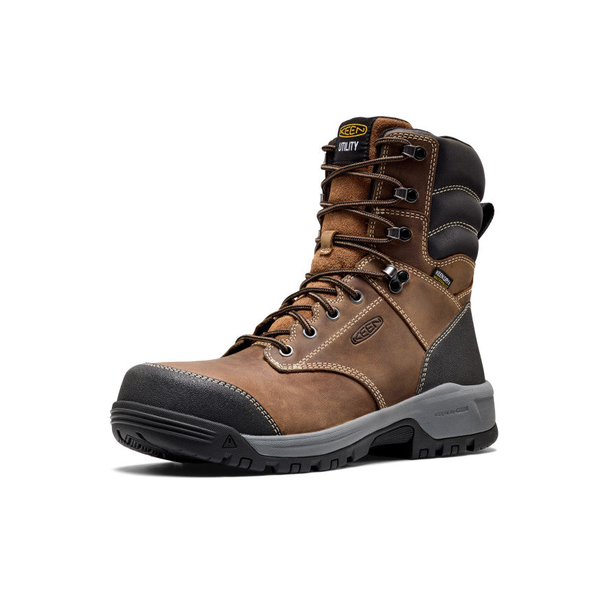 Men's Evanston 8\" Waterproof Work Boot (Carbon Toe) | Bison/Black
