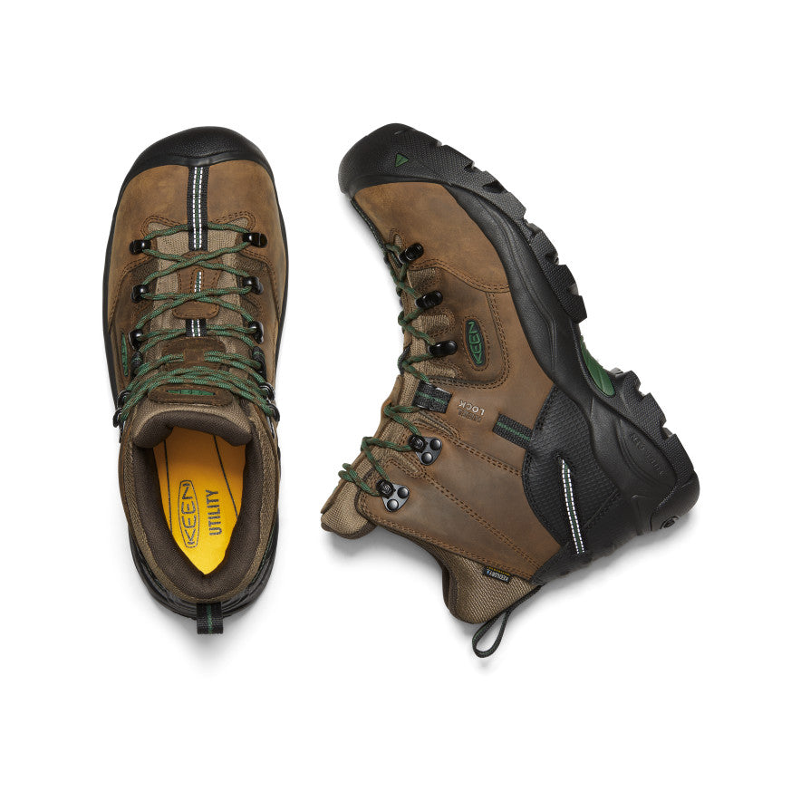 Men's Pittsburgh Energy 6\" Waterproof Boot (Carbon Toe) | Cascade Brown/Greener Pastures