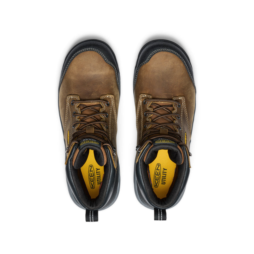 Men's Evanston 6\" Insulated Waterproof Boot (Carbon Toe) | Bison/Black