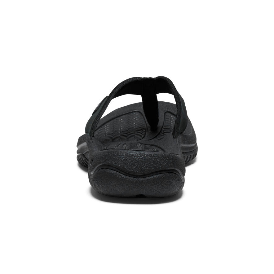 Men's Kona Leather Flip-Flop | Black/Steel Grey
