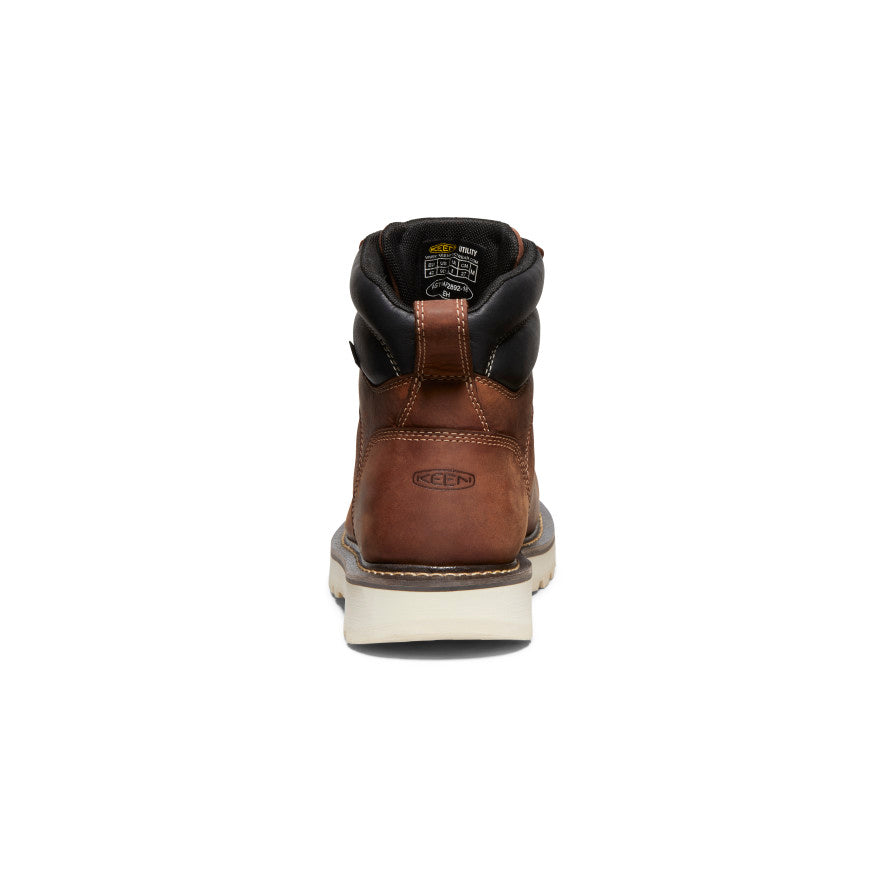 Men's Cincinnati 6\" Waterproof 90° Heel Boot (Soft Toe) | Tuscan Red/Sandshell