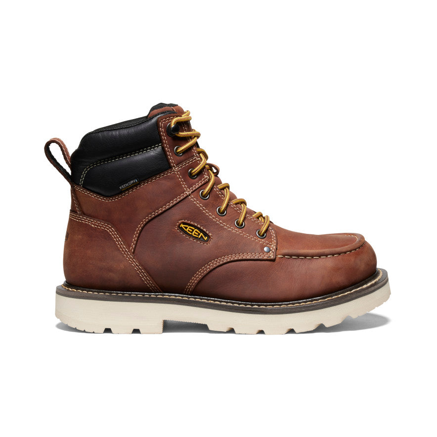 Men's Cincinnati 6\" Waterproof 90° Heel Boot (Soft Toe) | Tuscan Red/Sandshell