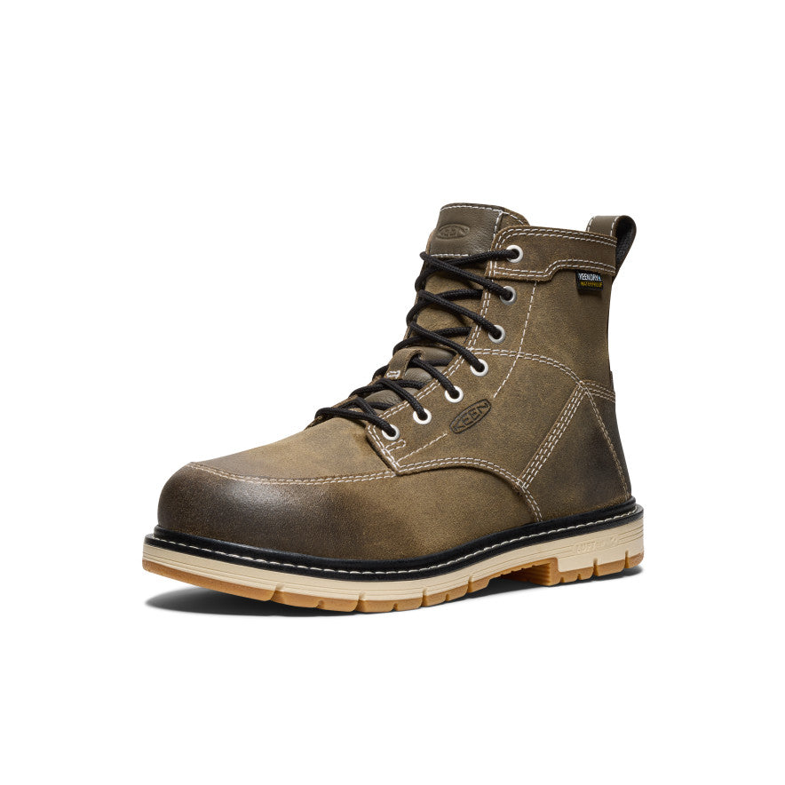Women's San Jose 6\" Waterproof 90° Heel Boot (Aluminum Toe) | Steel Grey/Gum