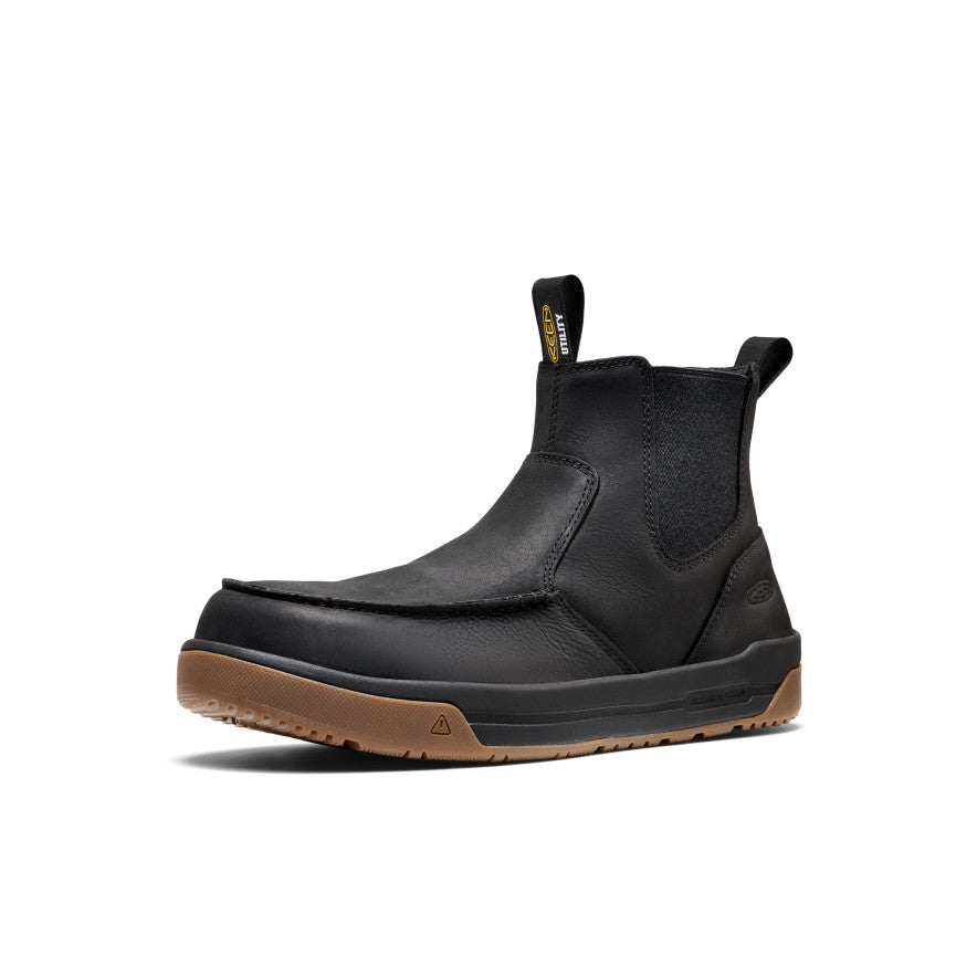 Men's Gibson Chelsea Work Boot (Carbon Toe) | Black/Gum