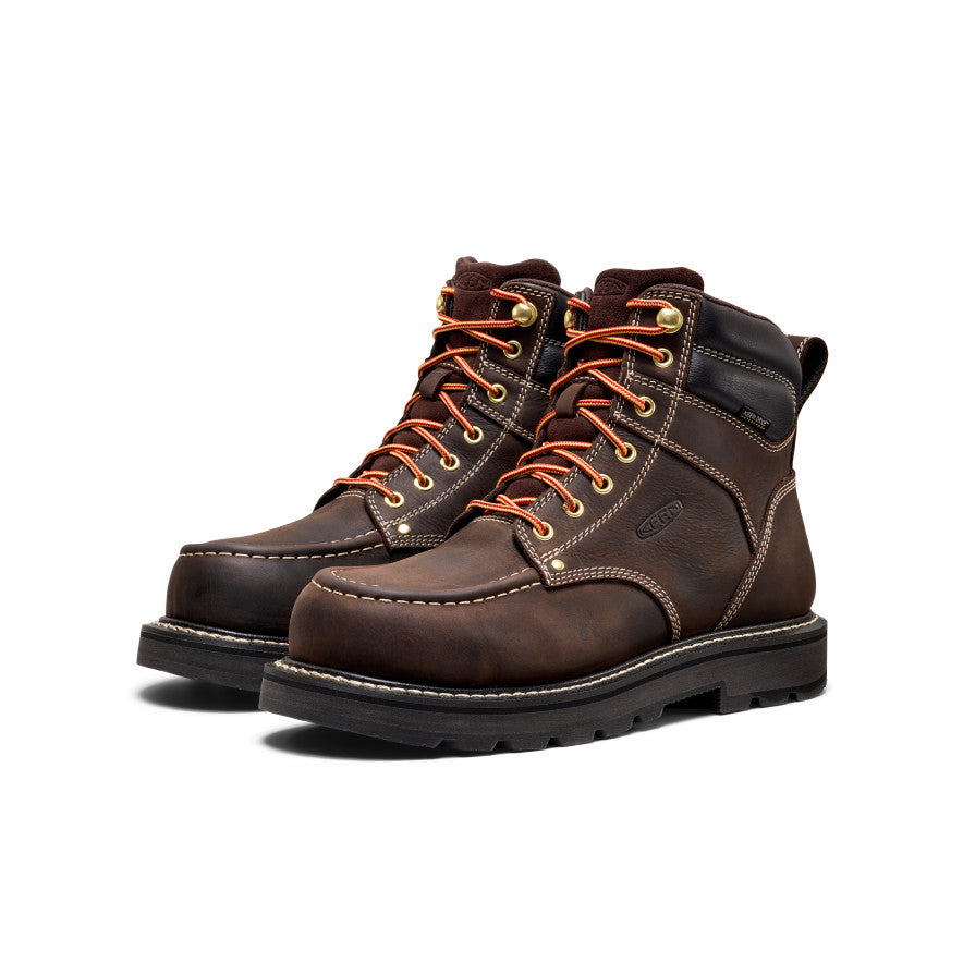 Men's Cincinnati 6\" Waterproof 90° Heel Boot (Carbon Toe) | Coffee Bean/Black