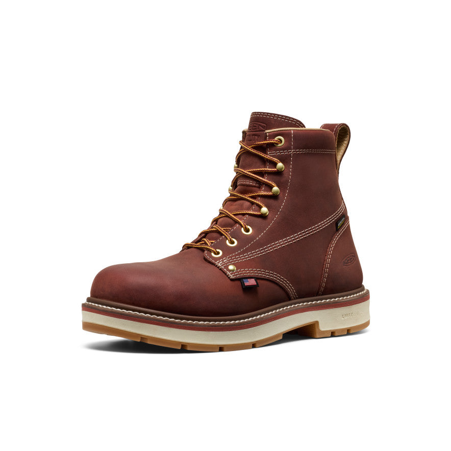 Men's Liberty 6\" Waterproof 90° Heel Boot (Soft Toe) | Bombay Brown/Gum