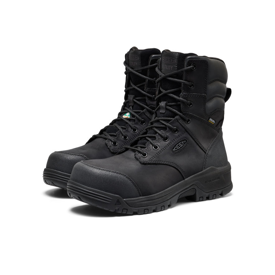 Men's CSA Evanston+ 8\" Waterproof Boot (Carbon Toe) | Black/Black