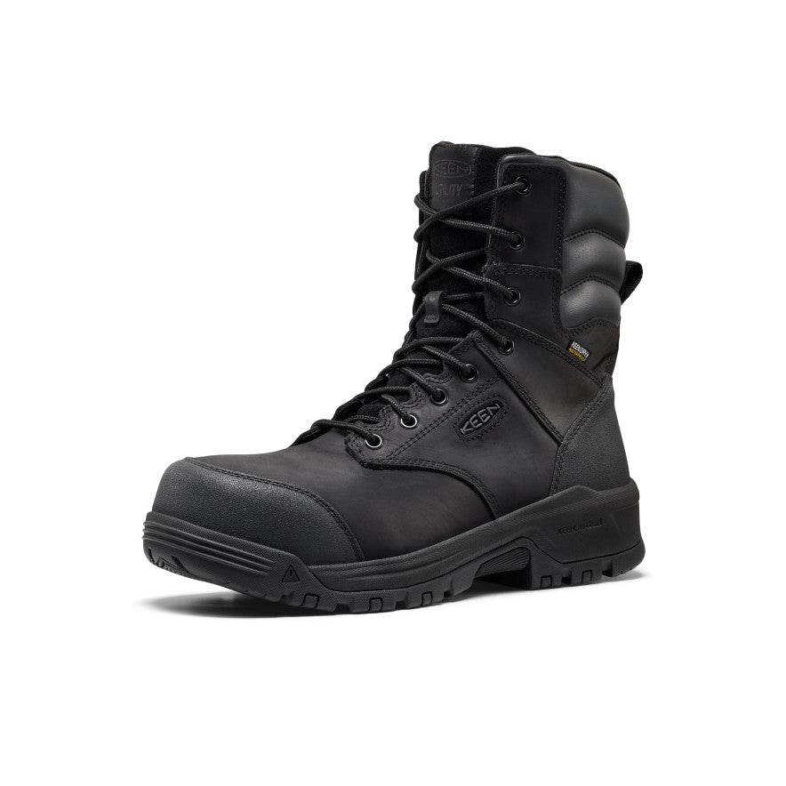 Men's CSA Evanston+ 8\" Waterproof Boot (Carbon Toe) | Black/Black