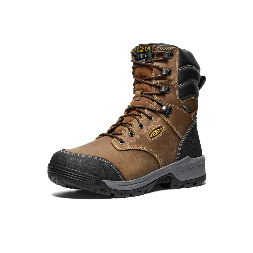 Men's Evanston 8\" Insulated Waterproof Boot (Soft Toe) | Bison/Black
