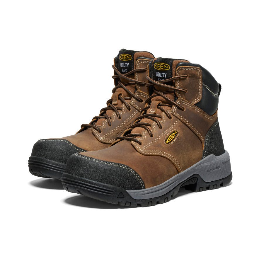 Women's Evanston 6\" ESD Boot (Carbon Toe) | Bison/Black