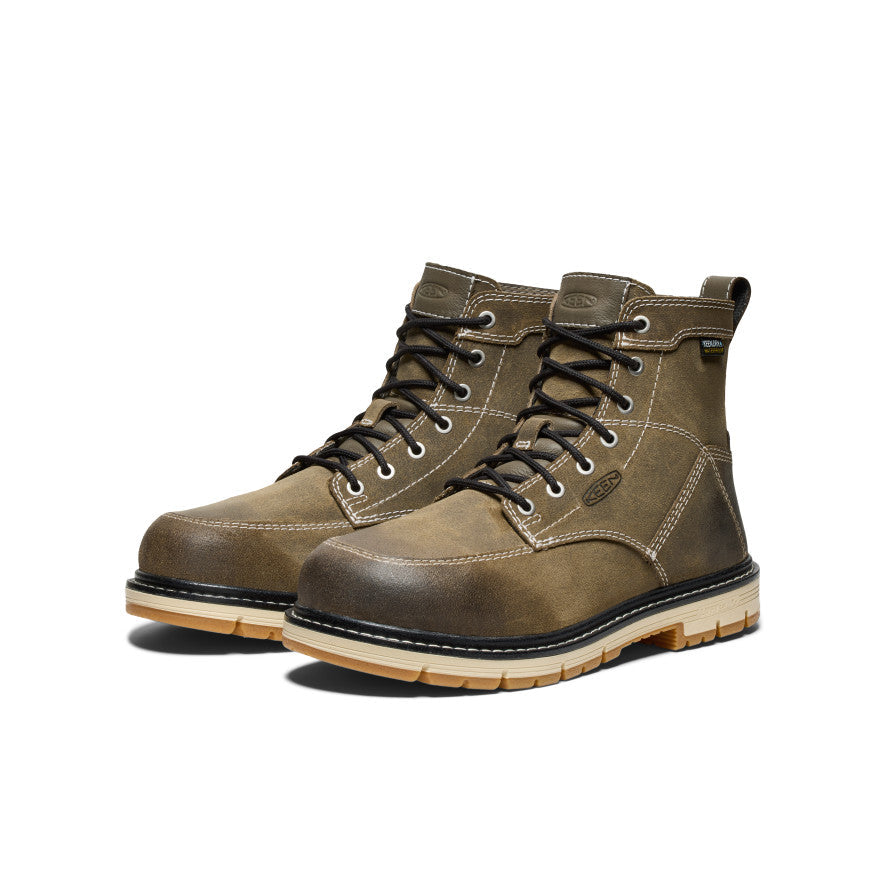 Women's San Jose 6\" Waterproof 90° Heel Boot (Aluminum Toe) | Steel Grey/Gum