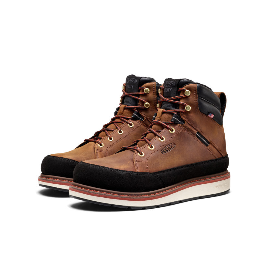 Men's Liberty Racer 6\" Waterproof Work Boot (Carbon Toe) | Bison/Black