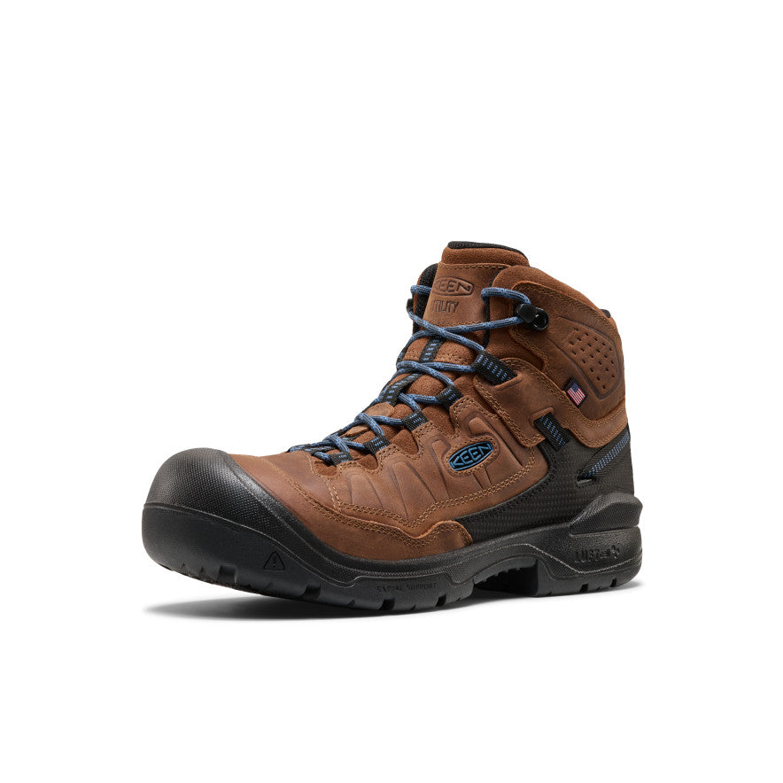 Men's Targhee IV Leather Waterproof Work Boot (Carbon Toe) | Bison/Black