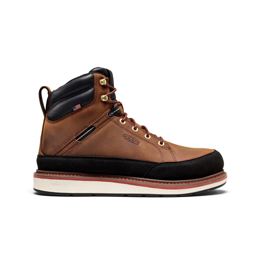 Men's Liberty Racer 6\" Waterproof Work Boot (Carbon Toe) | Bison/Black