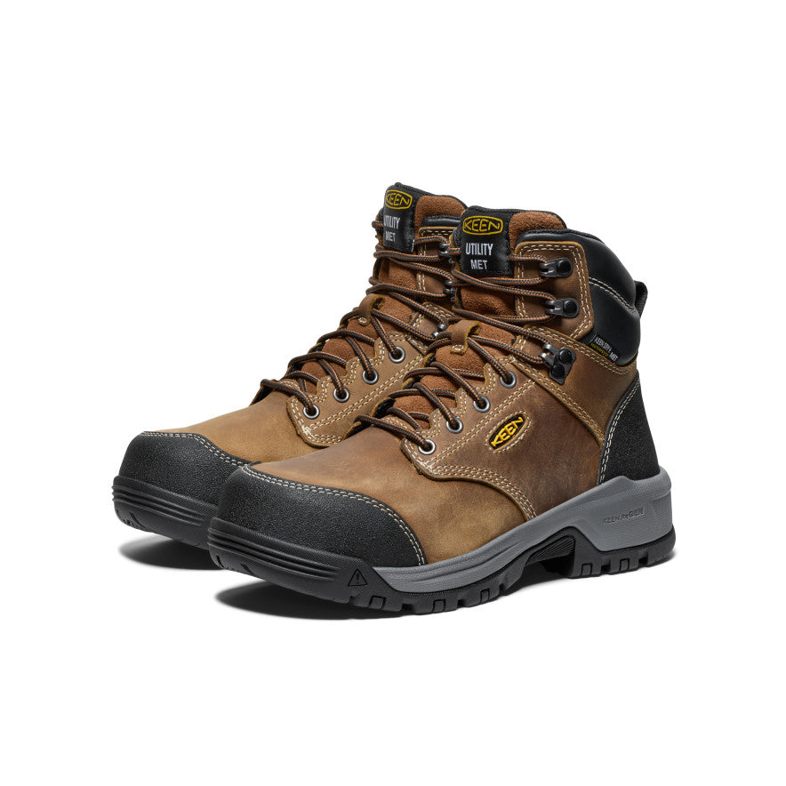 Women's Evanston 6\" Waterproof Boot INT MET (Carbon Toe) | Bison/Black