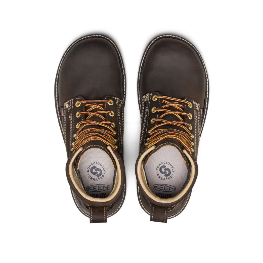 Men's Liberty 6\" Waterproof 90° Heel Boot (Carbon Toe) | Coffee Bean/Black