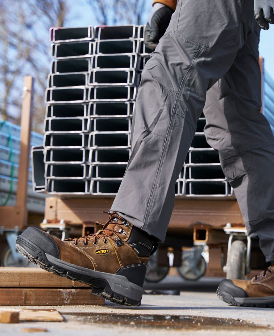 Men's Evanston 6\" Insulated Waterproof Boot (Carbon Toe) | Bison/Black