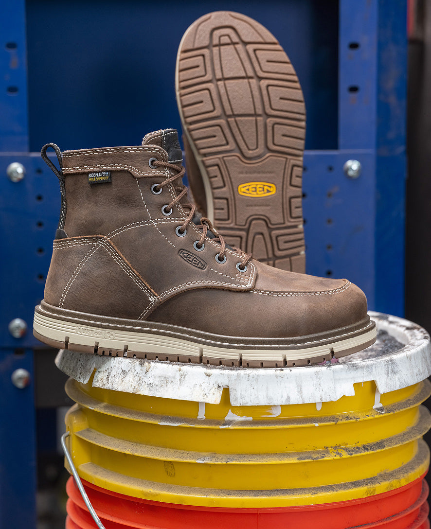 Women's San Jose 6\" Waterproof Boot (Aluminum Toe) | Cascade Brown/Gum