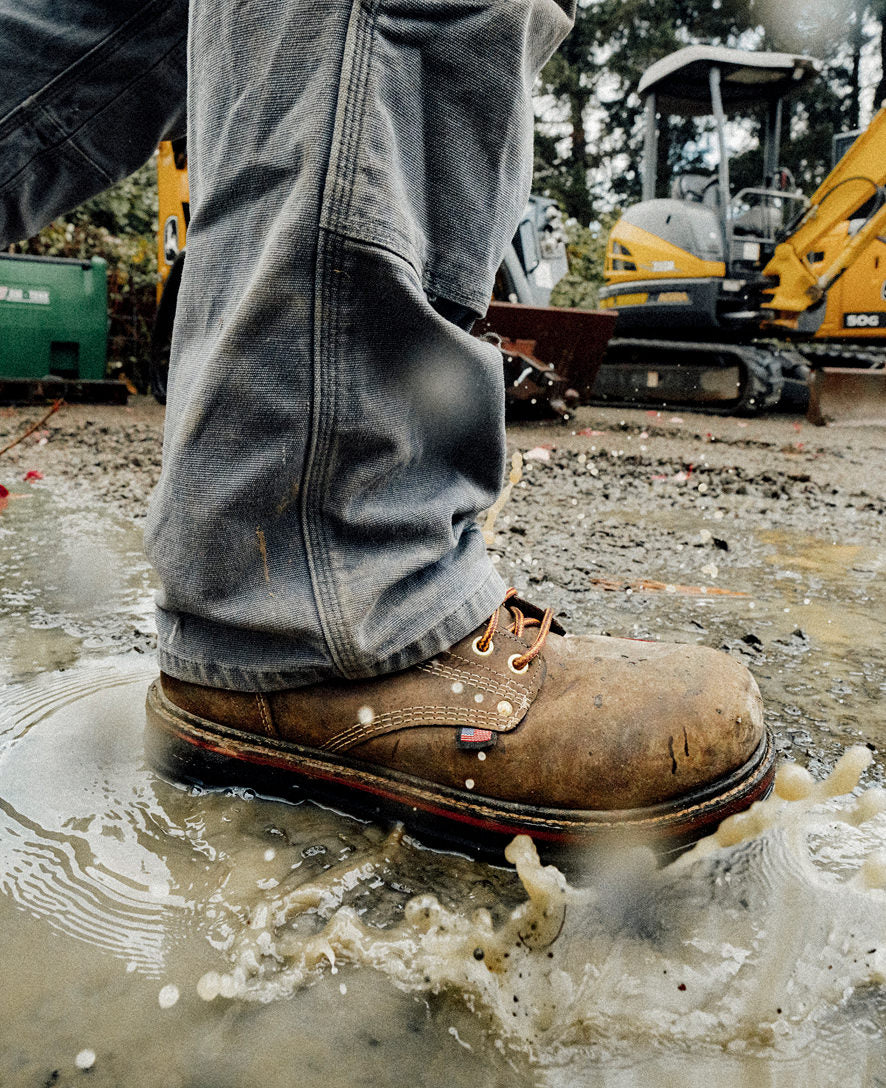 Men's Liberty 8\" Waterproof 90° Heel Boot (Carbon Toe) | Coffee Bean/Black