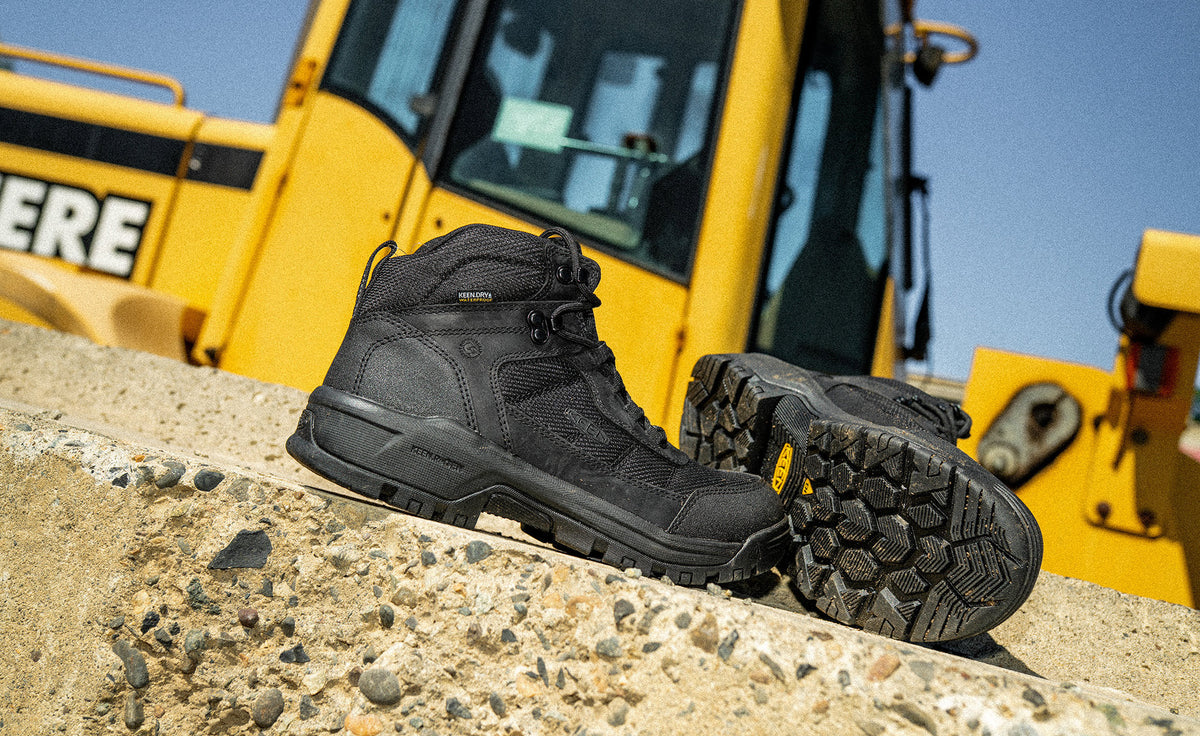 Men's Skokie Waterproof Work Boot (Soft Toe) | Black/Black