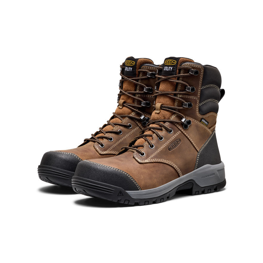 Men's Evanston 8\" Waterproof Work Boot (Carbon Toe) | Bison/Black