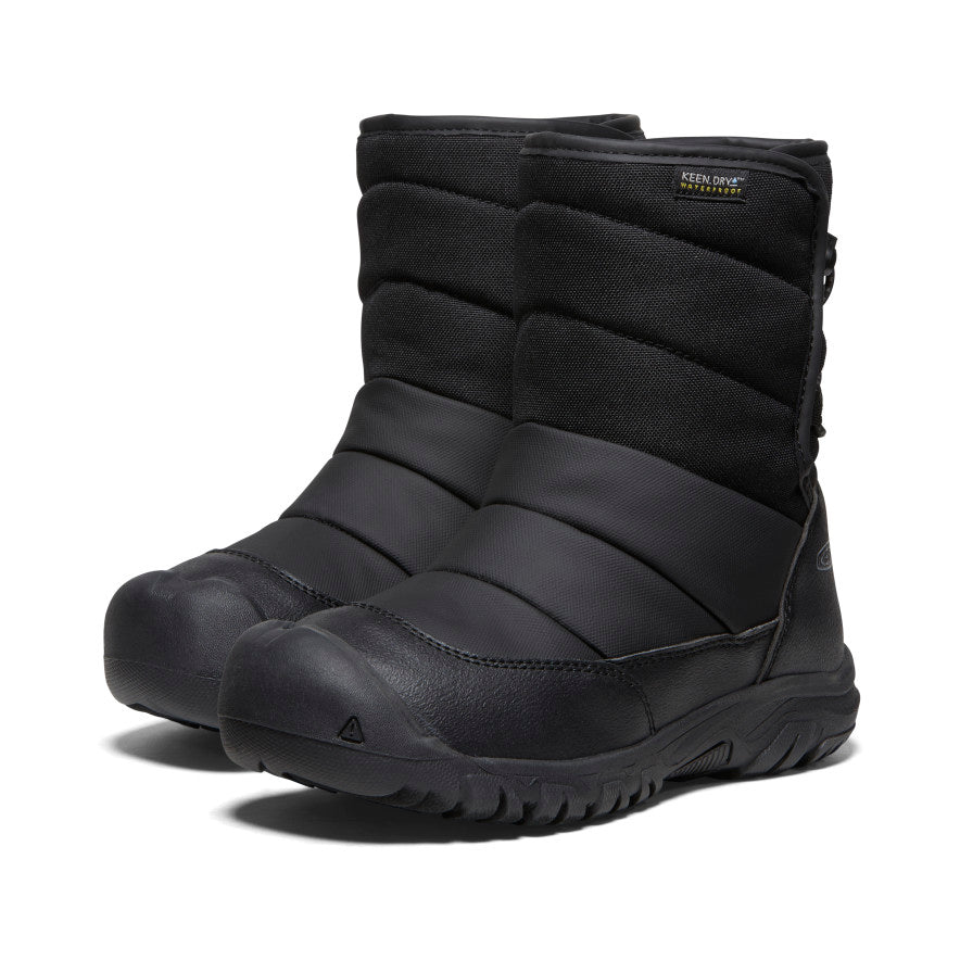 Big Kids' Puffrider Waterproof Winter Boot | Black/Steel Grey