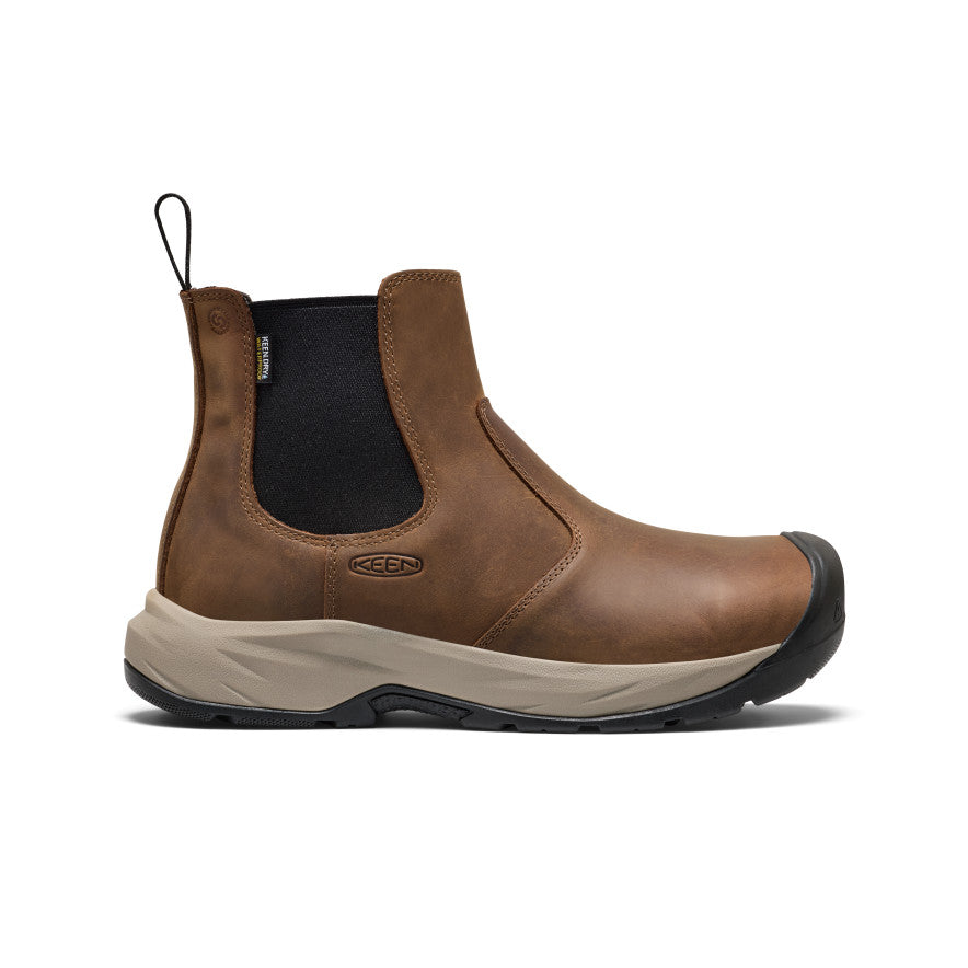 Men's Highframe Chelsea Waterproof Work Boot (Steel Toe) | Dark Earth/Black